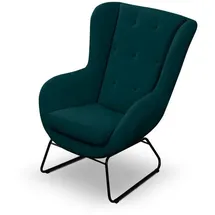 Fun Möbel Sessel, Smaragdgrün, Textil, 80x105x100 cm, Wohnzimmer, Sessel, Polstersessel