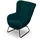 Fun Möbel Sessel, Smaragdgrün, Textil, 80x105x100 cm, Wohnzimmer, Sessel, Polstersessel