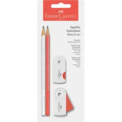 Faber Castell Bleistift Sparkle B neonkoral/weiß Rad+Spitzer
