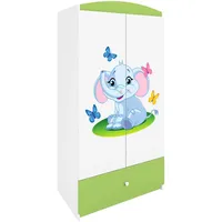 Raumhirsch furniture Kinderkleiderschrank Grün, 90x175x52 cm, Kinder- & Jugendzimmer,