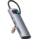 Baseus USB C Hub 7 in 1 Adapter mit 4K@60Hz HDMI, 100W PD, 3 A 3.0 5Gbps, SD/TF Kartenleser, Docking Station für iPhone 15, Laptop MacBook/Surface Pro/iPad/Steam Deck/Rog Ally/Samsung