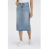 Levi's Jeansrock "HR BACK SLIT SKIRT", Damen, Gr. 28, riveting clean hem, Web, Obermaterial: 100% Baumwolle, unifarben, casual, slim fit kniebedeckend, Röcke, mit Schlitz hinten