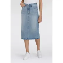 Levi's Jeansrock "HR BACK SLIT SKIRT", Damen, Gr. 28, riveting clean hem, Web, Obermaterial: 100% Baumwolle, unifarben, casual, slim fit kniebedeckend, Röcke, mit Schlitz hinten