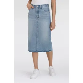 Levi's Jeansrock "HR BACK SLIT SKIRT", Damen, Gr. 28, riveting clean hem, Web, Obermaterial: 100% Baumwolle, unifarben, casual, slim fit kniebedeckend, Röcke, mit Schlitz hinten