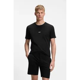 Boss Herren, T-Shirt Unique T-Shirt, Rundhals, Baumwoll Stretch, Logo schwarz XL