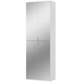 inn.furn Garderobenschrank, Weiß, Metall, Nachbildung, Uni, 7 Fächer, 61x193x34 cm, Garderobe, Schuhaufbewahrung, Schuhschränke