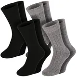 CHiLI Lifestyle Socks Chili Lifestyle Wollsocken MERINO super warm 4 Paar Weichbund Winter