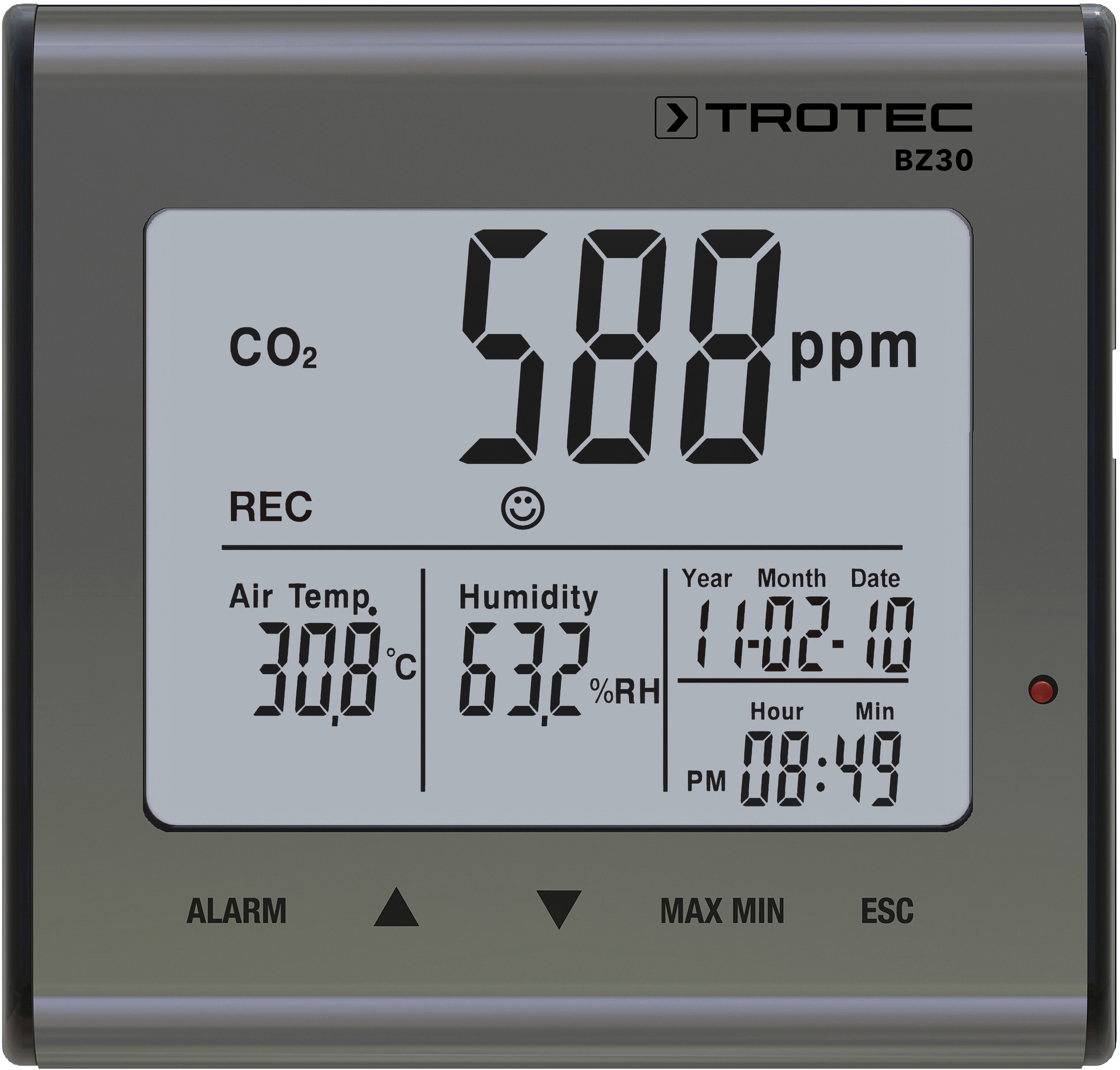 Trotec Thermo-hygromètre enregistreur de CO2 BZ30