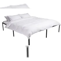 CLP Metallbett Hamlin mit Lattenrost I Stabiles Bettgestell mit Stauraum I Modernes Bett mit belastbarem schwarzem Rahmen