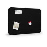 Akustikplatte 120x80 cm, runde Ecken, schwarz