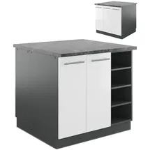 Vicco Kochinsel Fame-Line 90 x 82 x 82 cm Weiß