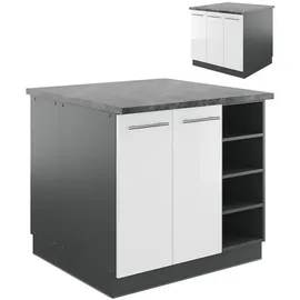 Vicco Kochinsel Fame-Line 90 x 82 x 82 cm Weiß