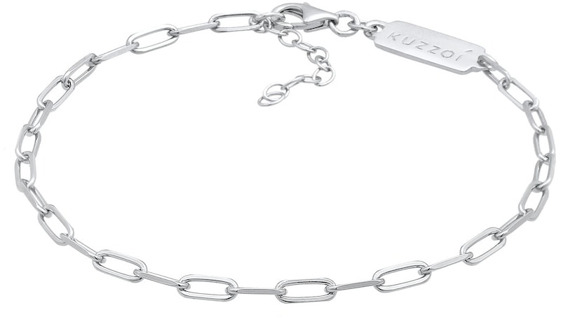 KUZZOI KUZZOI Armband Herren Gliederkette Oval 925 Silber Herrenschmuck  