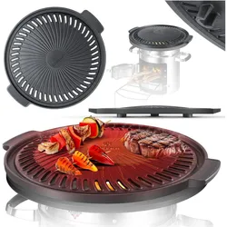 KESSER® Raketenofen Inkl. Grillpfanne aus Gusseisen mit Tragetasche, Dutch Oven BBQ Rakete Holzofen Camping Campingkocher Campinggrill, Edelstahl