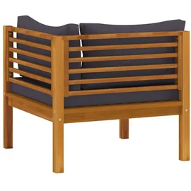 vidaXL 3-Sitzer-Gartensofa 308 x 80 x 66 cm Grau