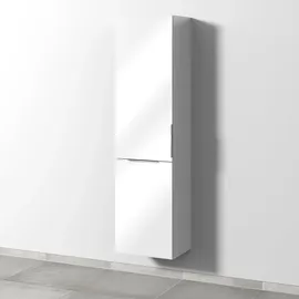 Sanipa 3way Stauraumschrank 45 cm, 1 Wäschekorbklappe, 1 Tür mit Türanschlag links, mit Aufsatzgriff, Badmöbel,