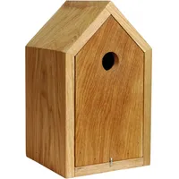 Dobar Design-Nistkasten Eichenholz mit Spitzdach Braun