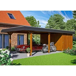 Einzelcarport SKANHOLZ "Wendland", braun, H: 210cm, Carports
