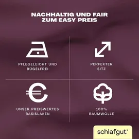 schlafgut Easy Jersey 120 x 200 - 130 x 200 cm purple deep