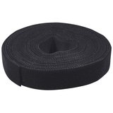 Logilink KAB0050 Kabelbinder aus Klettband, 4 m, schwarz