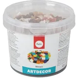 Rayher Hobby Rayher Artdecor Mosaik Mix 1x1cm, ca.1500Stück, Dose 1kg , Natur-Töne, 1453031