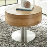 MCA Furniture Tanger Eiche Edelstahloptik 60 x 47 x 60 cm