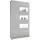 furn.design Vitrine Nobile 100 x 35 x 198 cm Weiß/Grau