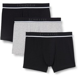 SCHIESSER 95/5 Shorts Organic Cotton Webgummibund schwarz/grau S 3er Pack