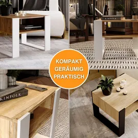 raumhirsch furniture Couchtisch Karo65 Weiß Holzwerkstoff 65 x 45 cm
