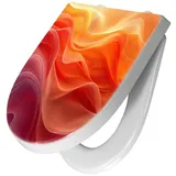 Primedeco WC-Sitz mit Absenkautomatik Motiv Farbwirbel (1-St), Absenkautomatik, Soft-Close orange