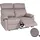 MCW 2er Kinosessel MCW-L93, Relaxsessel Fernsehsessel Sofa, Armlehne Liegefunktion Nosagfederung Stoff/Textil ~ grau-braun