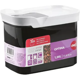 Emsa Optima rechteckig schwarz/weiß 1 l