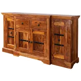 Massivmoebel24 Sideboard Akazie 160 x 85 x 45 cm Braun