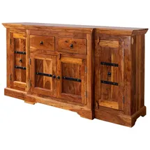 Massivmoebel24 Sideboard Akazie 160 x 85 x 45 cm Braun