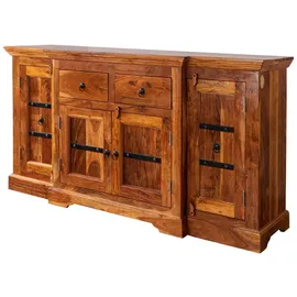 Massivmoebel24 Sideboard Akazie 160 x 85 x 45 cm Braun
