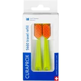 Curaprox CS 5460, Refill für Reisezahnbürste Travel-Set, grün-orange, 2 Stück