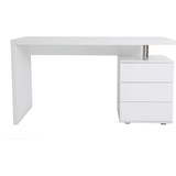 Miliboo Design-Schreibtisch CALIX Weiß, 3 Schubladen