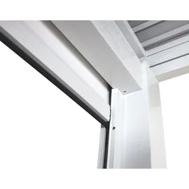 Mendler Seitenwand für Pergola 4 Stück 3 x 3 m Weiß