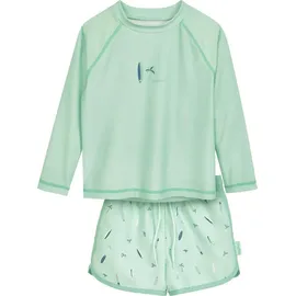 Playshoes UV-Schutz Bade-Set 1/1-Arm Surfbrett Palme in mint - 86/92