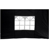 Lex 2er Set Seitenteile für Pavillon 3x3m Fenster  Seitenwand Faltpavillon Partyzelt Schwarz : Schwarz