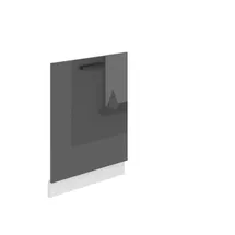 Belini Unterschrank Frontblende für Geschirrspüler 60 x 71,5 x 1,6 cm Silber Hochglanz