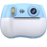 Digitalkamera für Kinder mit integriertem Thermodrucker, Dual-Objektivsystem, 1080P HD-Video und 6,1 cm (2,4 Zoll) Bildschirm (blau)