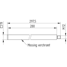 Avenarius WC-Bürstengriff 280 mm Silber (1002350010)