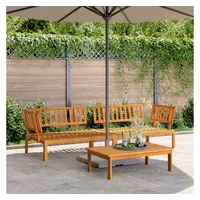 VidaXL Garten-Ecksofas aus Paletten 2 Stk. Massivholz Akazie