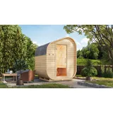 Karibu Asymmetrisch 1 inkl. 9 kW Bio-Kombiofen + ext. Steuerung
