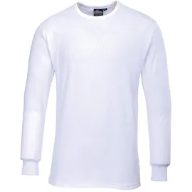 PORTWEST Langarm Thermo-T-Shirt, Größe: L, Farbe: Weiß, B123WHRL