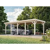 Palmako Karl Einzel-Carport 315 x 732 cm Dunkelgrau lackiert
