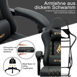 luxuskollektion Symino Gaming-Stuhl Schwarz PC