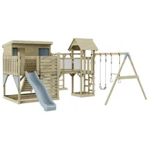 OUTDOORTOYS Spielturm Johanna Holz Eisblau