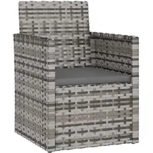vidaXL Gartensessel 57 x 57 x 75 cm grau